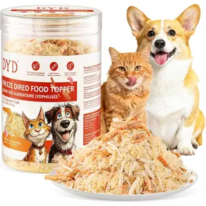 3.5 OZ Raw Antarctic Krill Freeze Dried Egg Yolk Chicken Cat & Dog Food Toppers High Protein Food Toppers Skin & Coat Support 100g