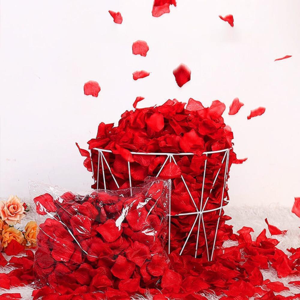 Artificial Rose Petal, 1000 pcs Creative DIY Spring Decorative Realistic Faux Flowers, Romantic Ambiance Decoration Supplies for Festivals, Weddings, Birthday Parties and Banquets, Ornaments
