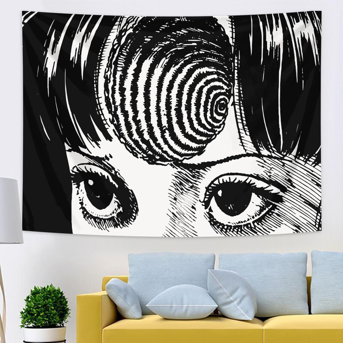 Modern Portrait Pattern Tapestry, Wall Tapestries, 1 Count Creative Wall Hanging Decor, Wall Decor for Living Room & Bedroom, Home Decor