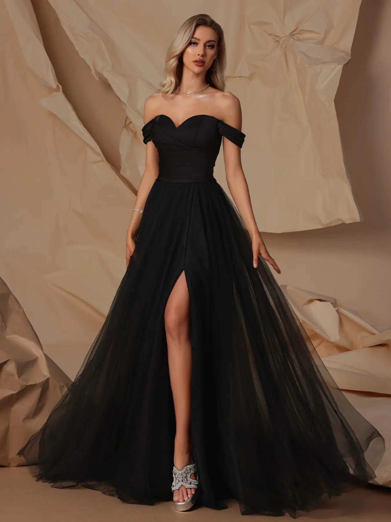 Elegant Formal Evening Gown, Sexy One-Shoulder Long Dress, Luxurious Party Dress for Women, Perfect for Weddings, Graduations, Balls, Evening Prom Gown