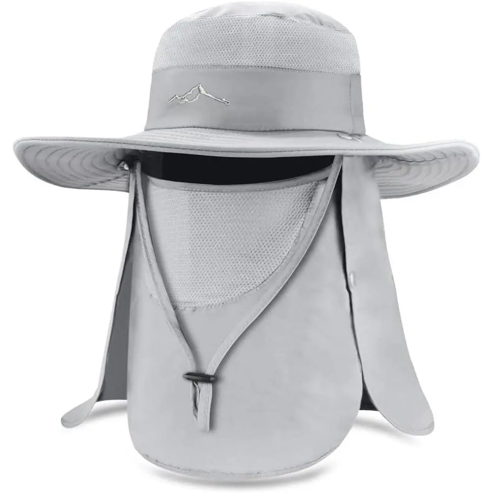 Sun Cap Fishing Hats, UPF 50+ Wide Brim Outdoor Protection Hat, Sun Hat with  &  Flap Cover for Men and Women