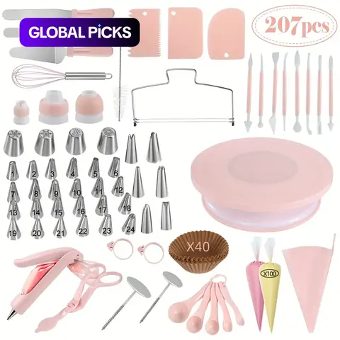 【Black Friday】Cake Decorating Tool Set, Available in 36/69/109/207-Piece Options, Frosting and Pastry Decorating Kit with Baking Accessories and Tools for Bakers #GLOBAL PICKS
