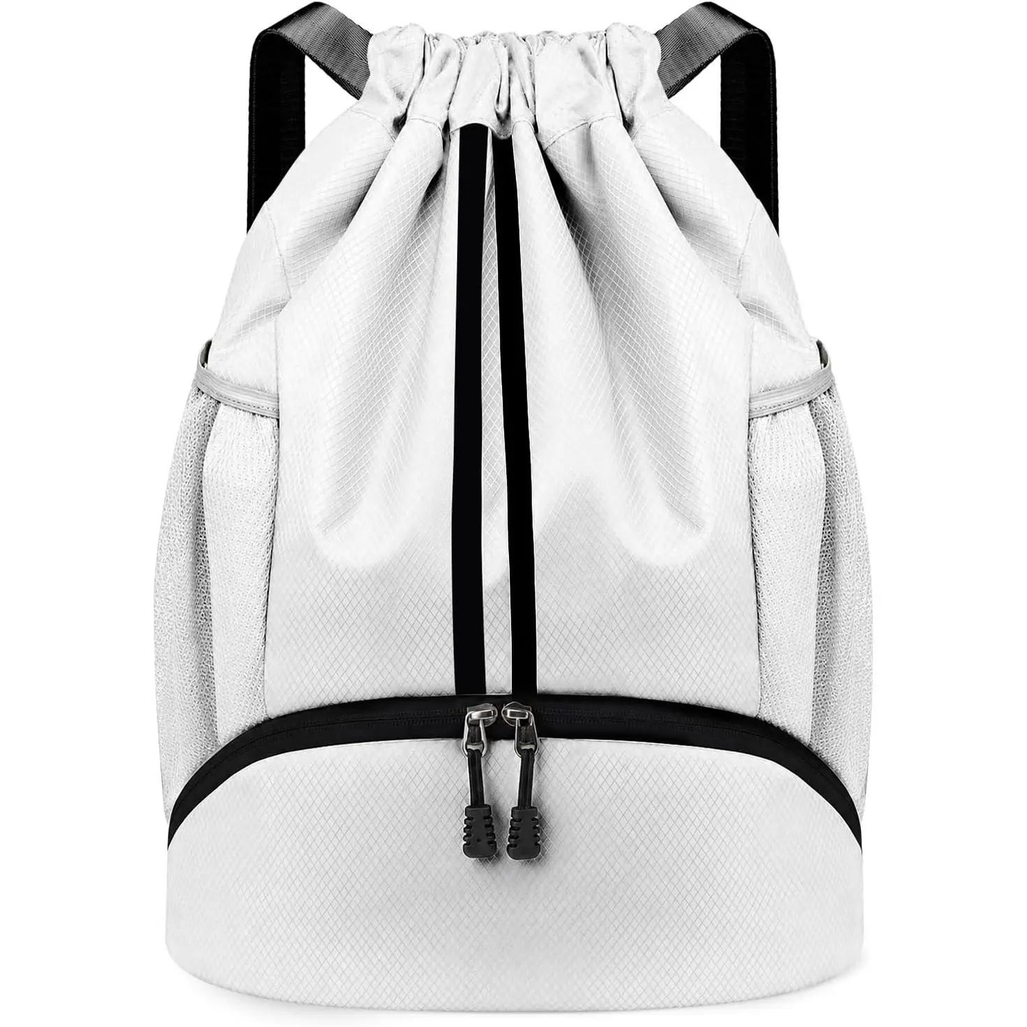 Gym Bag Drawstring Backpack for , Swim, Workout, Black