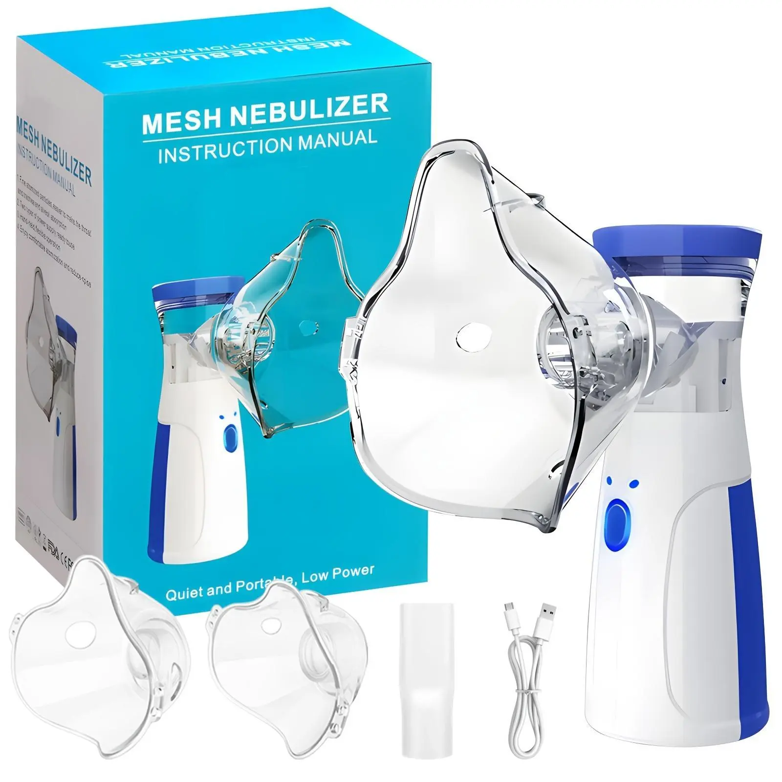 Portable Nebulizer for Adults and Kids,Handheld Mesh Nebulizer, Rechargeable Ultrasonic Nebulizer for Travel Home Use best friend birthday gift