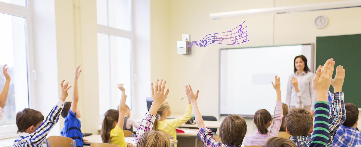 Lighted Wireless Doorbell for Home, Waterproof Battery Doorbell Wireless 1,000ft Range, 5 Volume Levels with 58 Chimes & LED Flash on Receiver (White, 2 Buttons & 1 Receiver)