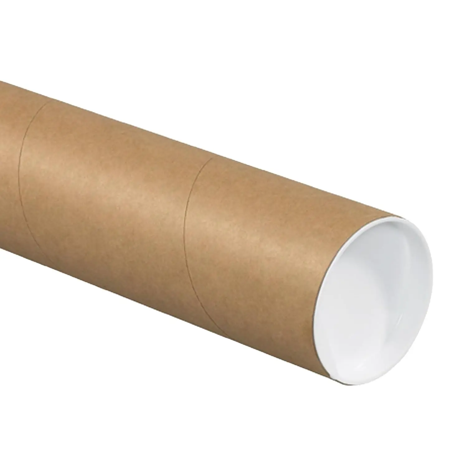 Cardboard Tubes with Caps, 30L x 3W x 3H, Pack of 24 | Poster Tube for Mailing and Storage of Blueprints