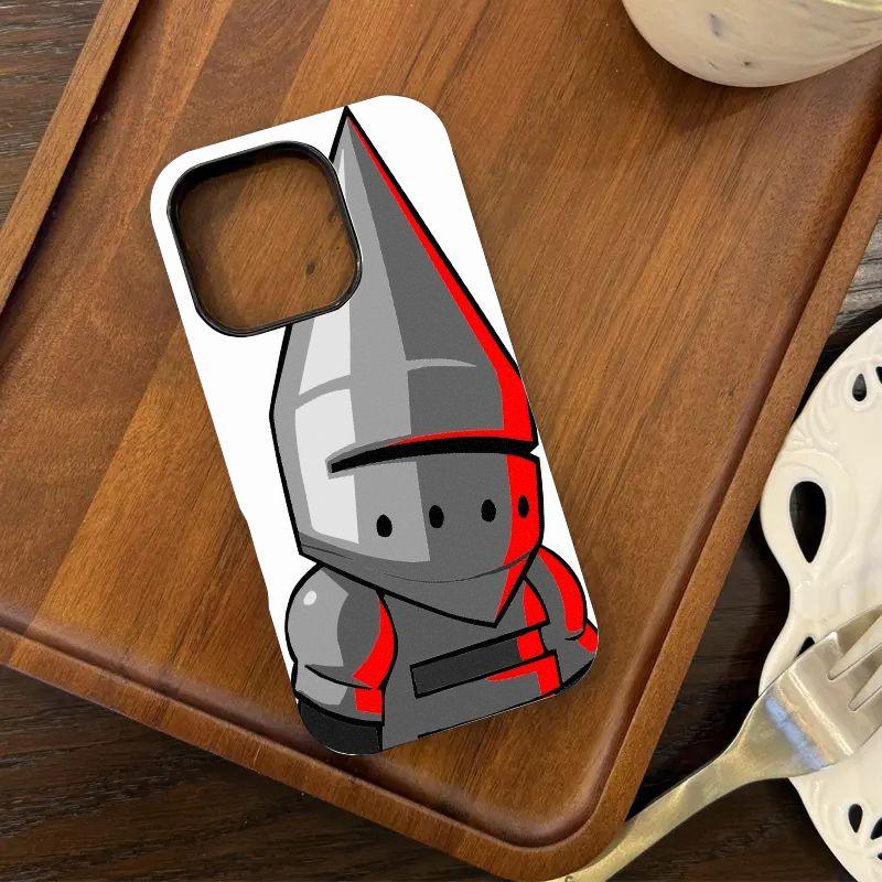 2-in-1 Film-Integrated Phone Case featuring a "Castle Crashers" Pattern in a High-Energy Anime Style — Compatible with iPhone 12, 13, 14, 15, 16, & 17 Series — Unique & Creative Design