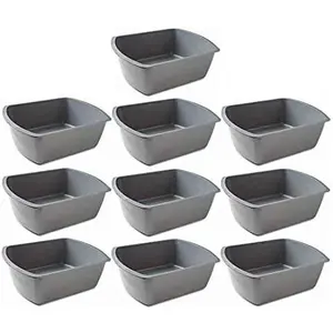 Washbasin – Rectangular plastic basin with scale markings for hospital use – Small portable washbasin, suitable for washing face, cleaning, foot baths, dishwashing, laundry, and bedside care
