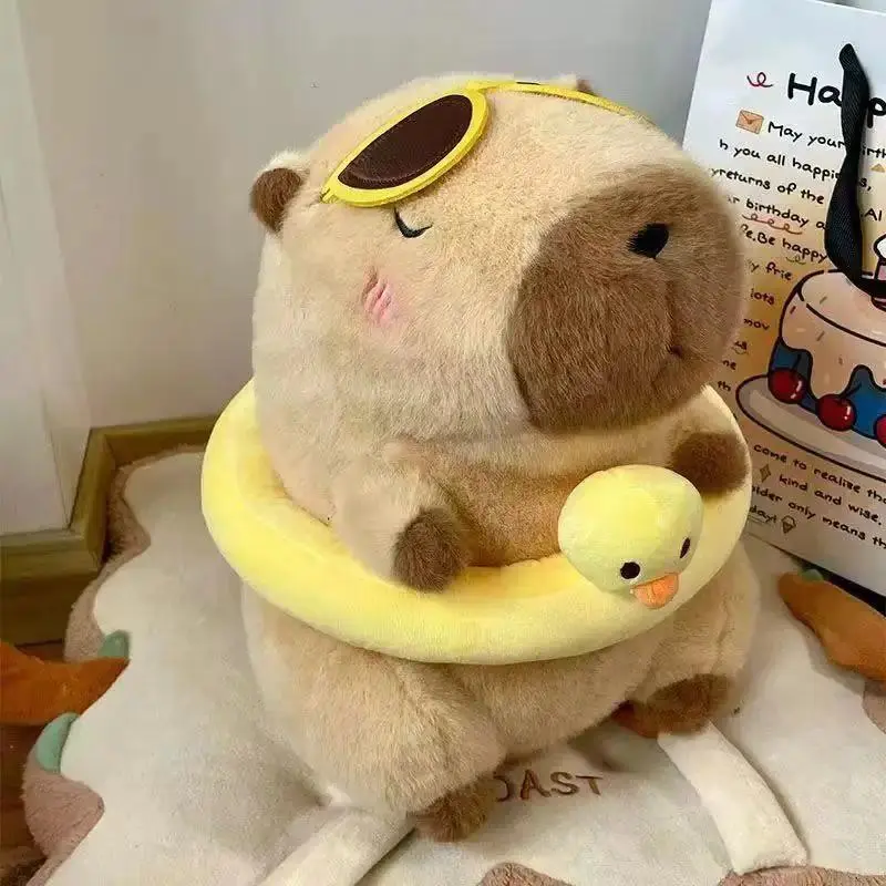 23cm Capybara Plush Simulation Capibara Anime Fluffty Toy Cute Doll Stuffed Animals Soft Doll Plush Christmas Thanksgiving Gift