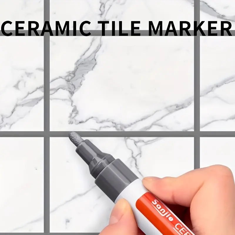 6-Piece Tile Grout Pen Set, Multiple Color Options, Aesthetic Seams, Wall and Floor Tiles, Ceramic Repair, Gel Form