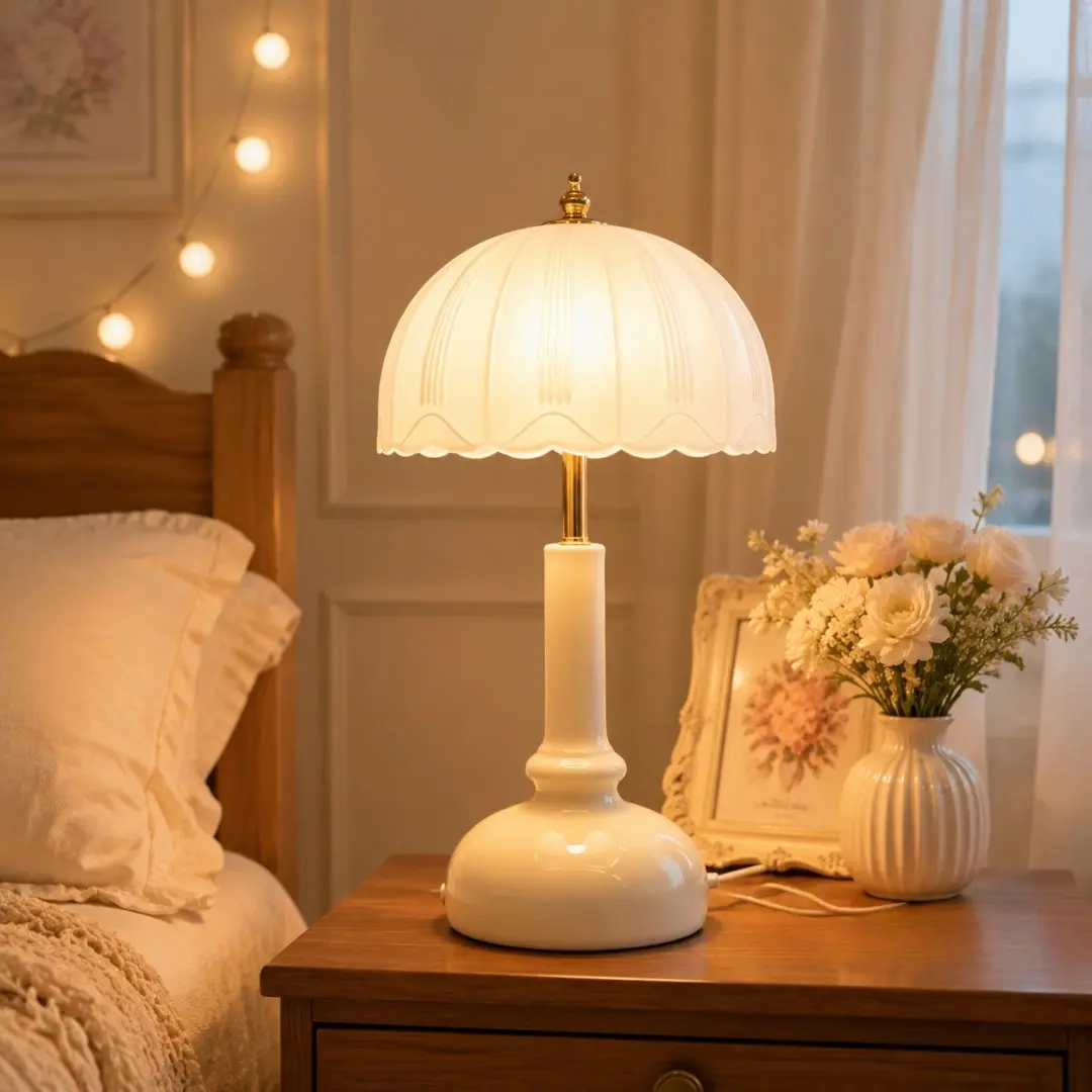 Creamy Style Desk Lamp, Bedside Night Light, USB Powered, Ideal for Living Room, Bedroom, Sleep Aid, Perfect for Birthdays, Weddings