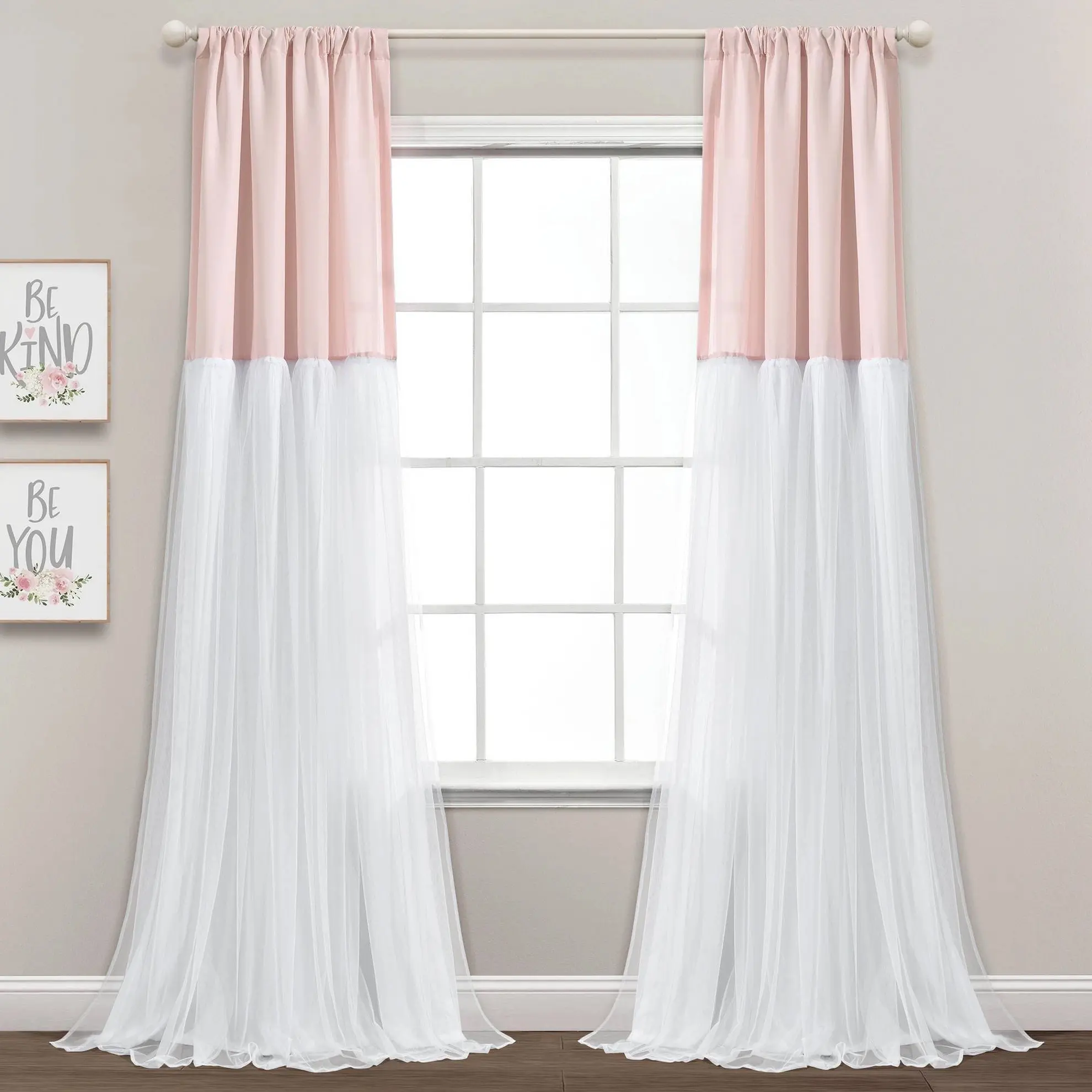 1pc Princess Sheer Curtains, Tulle Window Drapes for Kids Girls Bedroom Decor, Home Decorative Curtain, Elegant and Lightweight Curtain Design