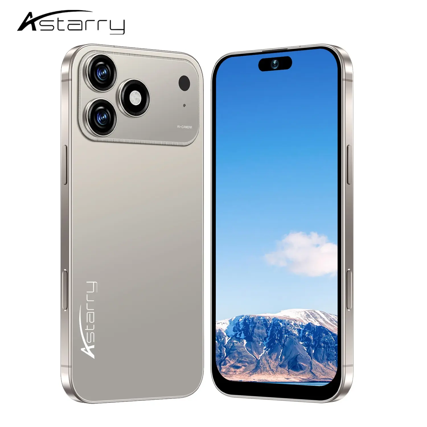 Astarry-Smartphone 17 Pro Max, Android 12, face recognition, MTK6762, Bluetooth compatibility, WiFi, 6GB+64GB, 6.8-inch HD display, dual card dual standby, 3,500 batteries.
