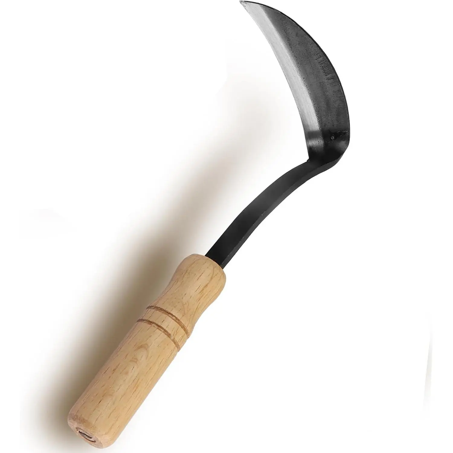 217 Japanese Garden Tool - Hand Hoe/Sickle is Perfect for Weeding and Cultivating. The Blade Edge is Very Sharp. (Beijing-022)