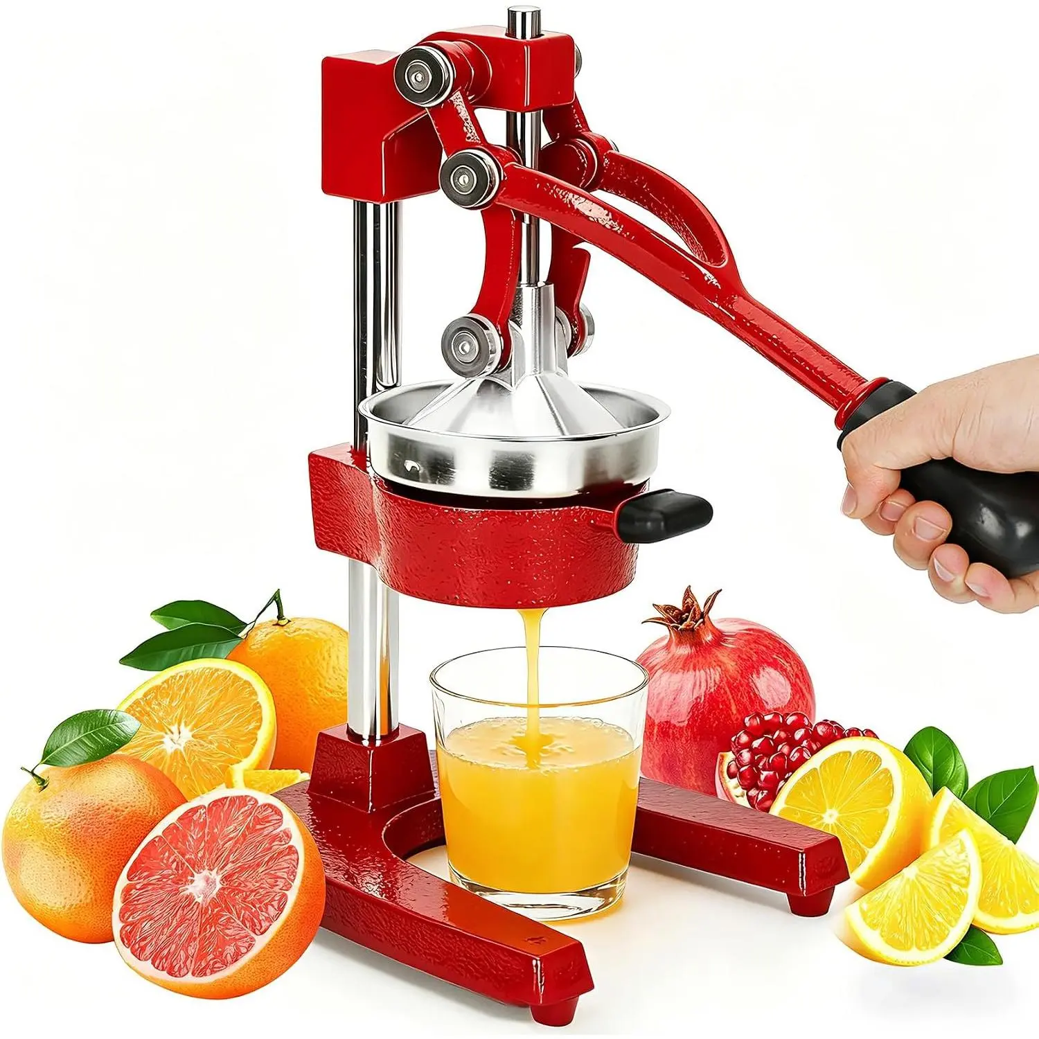 Cast Iron Juicer Hand Press Heavy Duty, Orange Juicer | Professional  Orange Pomegranate Squeezer, Effortless, , Easy Clean for , Bar, Commercial Use