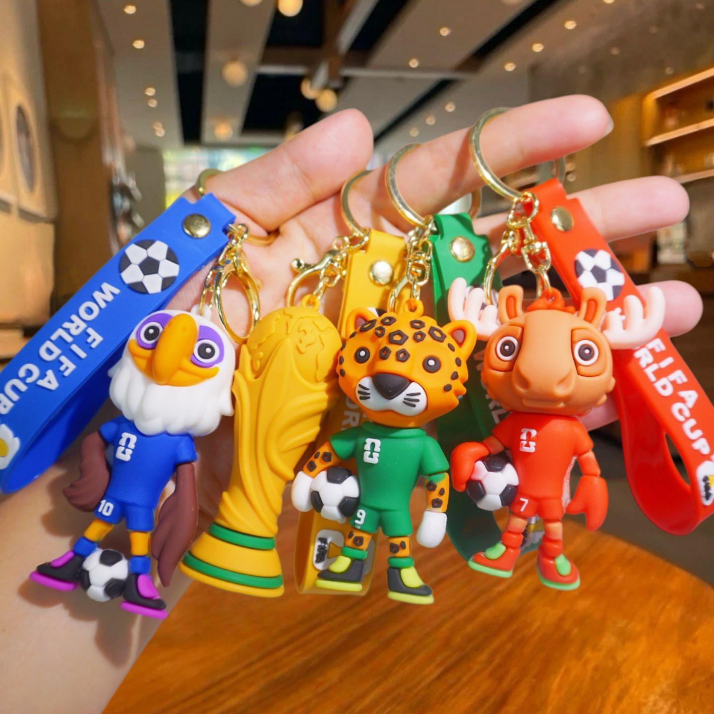 2026 US-Canada-Mexico World Cup Mascot Doll Keychain Toy Pendant Football Hercules Cup