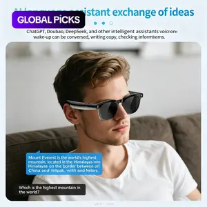 Ai Smart Glasses 12mp HD Camera Bluetooth-compatible Calling Translation Device Video Recording Intelligent Translation Wireless Call Music Playback Portable Sports Eyewear Ai Smart Glasses with Camera #GLOBAL PICKS