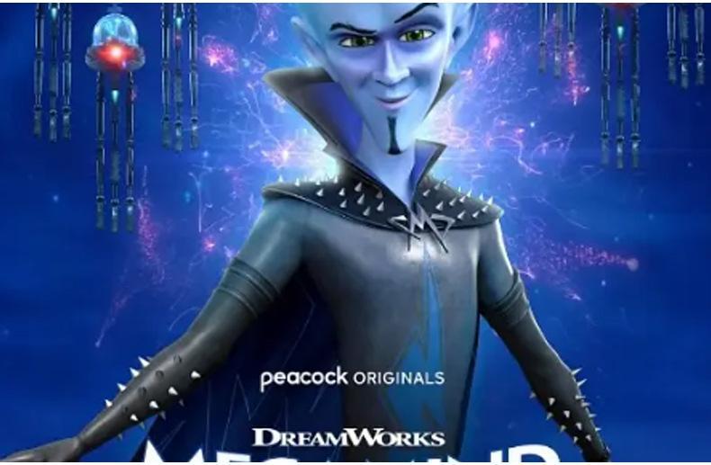 Adult Megamind Cosplay Costume Anime Movie Superhero Bodysuit With Cape Men's Halloween Carnival Party Role Play Clothing