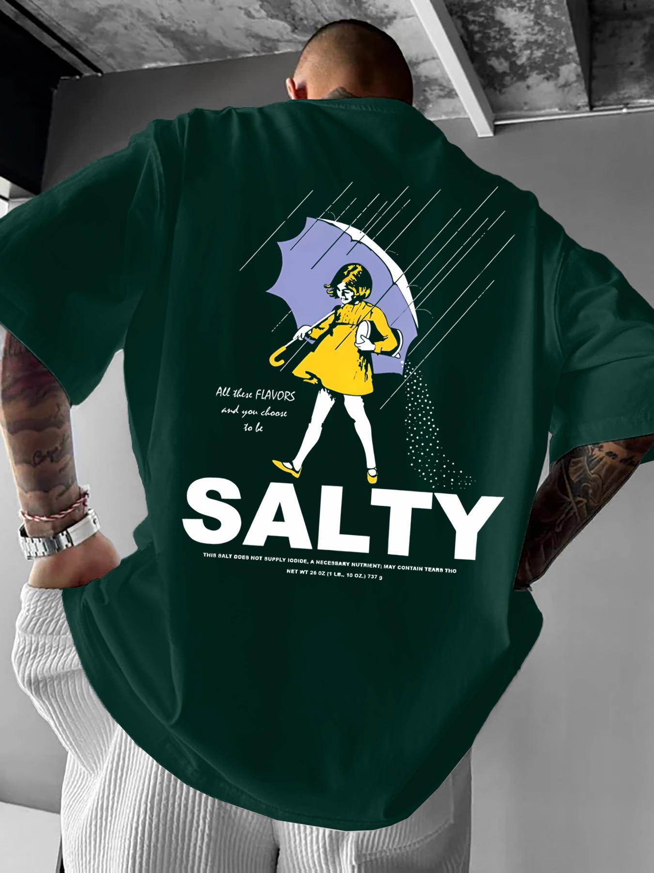 Men's Graphic Print Round Neck Tee, Casual Graphic Design Loose Casual Comfy Short Sleeve T-shirt for Summer, Men's Top for Daily Wear