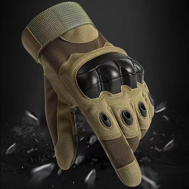Outdoor Tactical Gloves for Sports & Military Enthusiasts - Heavy-Duty Locomotive Riding Gloves with Anti-Slip Palm, Shock-Absorbing & Breathable Design for Hiking, Camping & Motorcycle Use