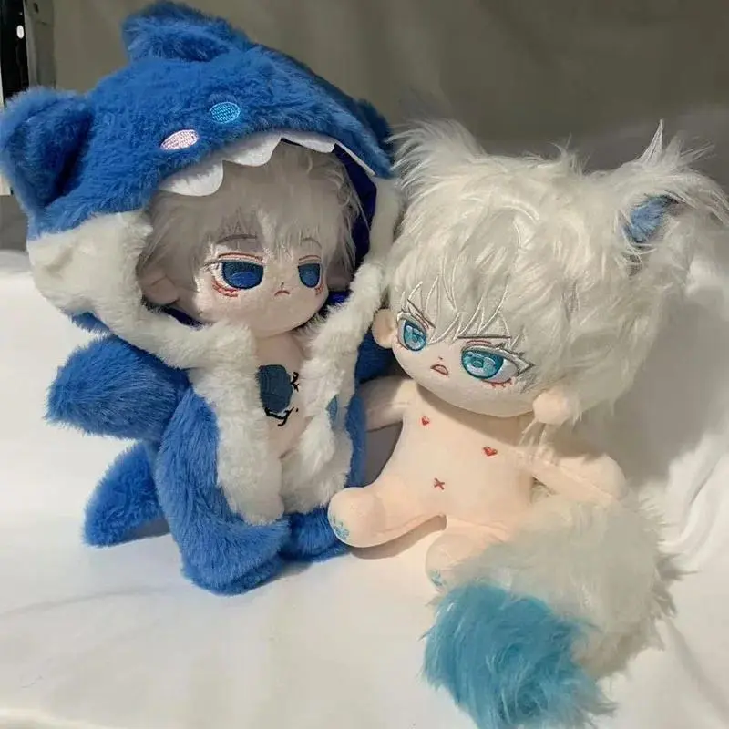 Jujutsu Kaisen Comic Character Gojo Satoru Stuffed 20cm Cotton Doll Cute Dress Up Plush for Adults Children to Collect as Gifts