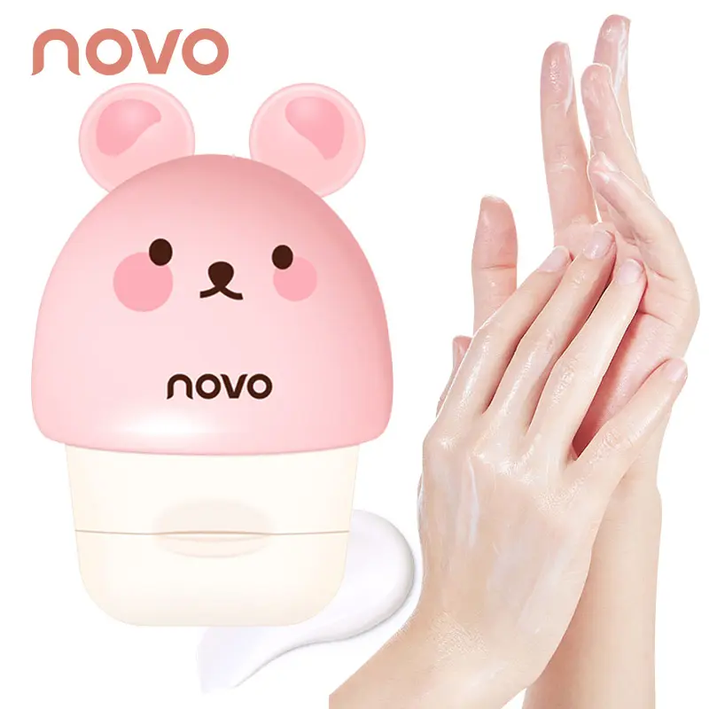 Cute Bear Hand Cream Mini Portable Size Light Texture Easy Absorb Long Lasting Moisturizer Relieve Dry Crack Daily Hand Care