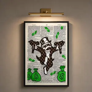 Lightweight Artistic Fashion Urban Street Art Graffiti Wall Art Print - Upcycled Dictionary Artwork for Home Decor, Teens Bedroom Gift (New Product Launch)