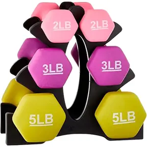 Basics Neoprene Dumbbell Hand Weights for Exercise