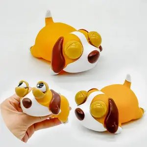 Stress Relief Squeeze Funny Toys Kawaii Big Eyes Puppy Squishy Cute Dog Figures Soft Rubber Anti-stress Gift