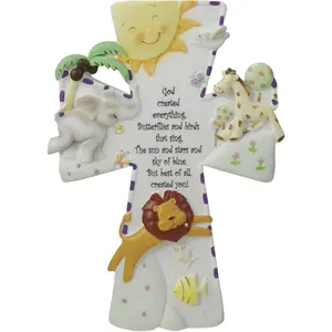 7 inch Resin Stone Decorative Hanging Wall Cross