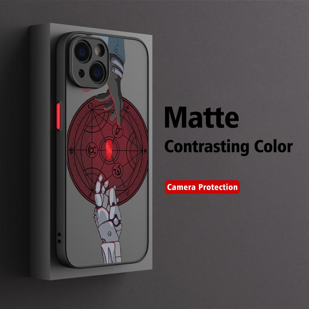 Anime Fullmetal Alchemist Phone Case For iPhone 17 16 15 14 13 12 11 Pro Max X XR XSMax  Plus Matte Transparent Back Cover