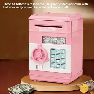 Atm Coin Bank with Password Lock and Automatic Saving Feature, Fun Savings Toy for Paper Money and Coins, Secure and Convenient Storage Solution