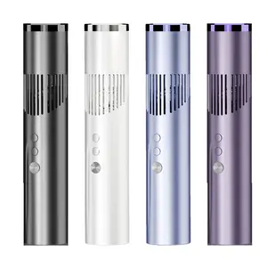 High Speed Mini Handheld Lipstick-Sized Portable Fan with Display Light for Neck Hanging & Desktop Placement