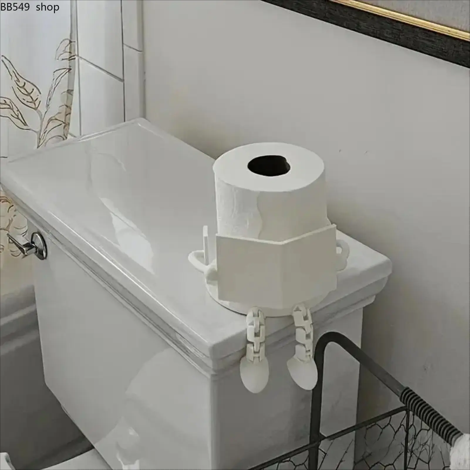Creative Toilet Paper Holder, Artistic Bathroom Tissue Roll Dispenser with Movable Joints, Decorative Bathroom Organizer, Easy Access Toilet Paper Stand for Home Restroom Decor