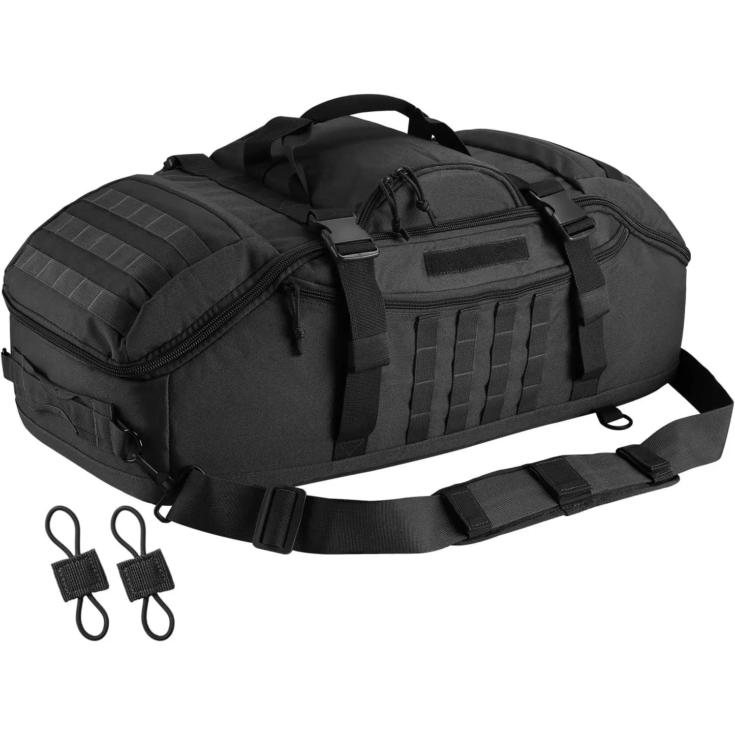65L Large Multi-Use Duffle Bag - 3-in-1 Tactical Backpack for Baby & Maternity Outdoor Gear, Black