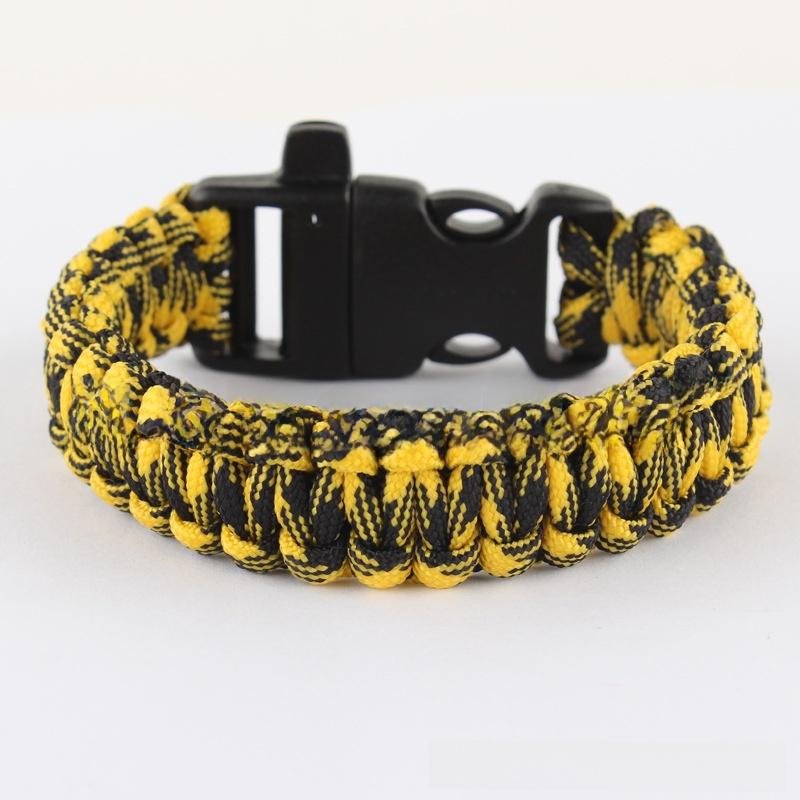 Whistle Paracord Bracelet, Braided Seven-Core Paracord Survival Escape Emergency Outdoor Wristband Bracelet