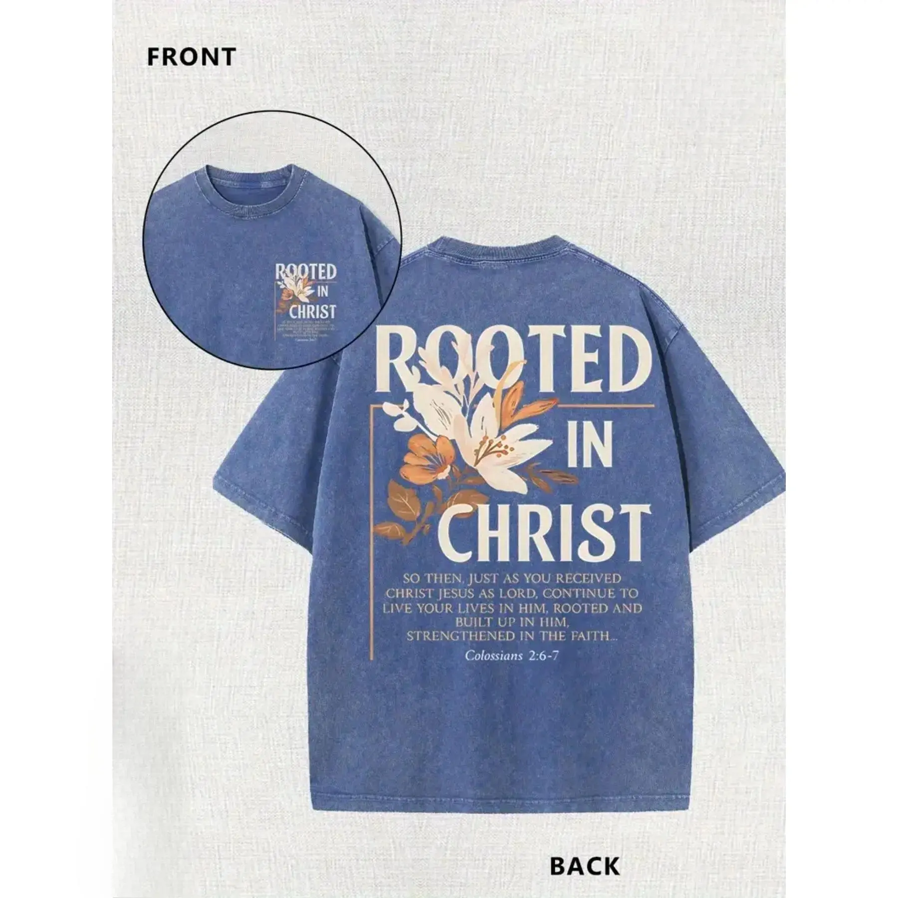 Women's Casual Christian Graphic T-Shirt, Regular Fit Heavyweight Cotton Short Sleeve Streetwear Top with a Round Neck