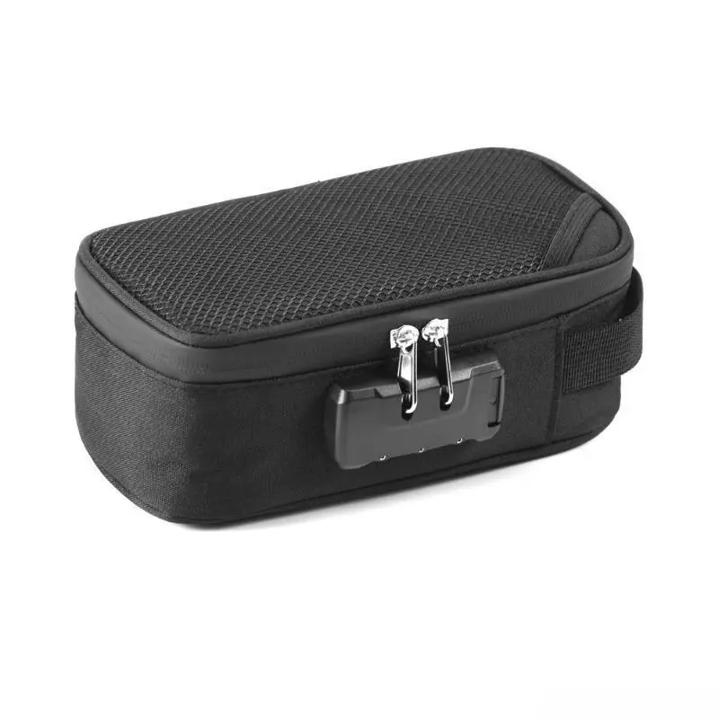 Men's Clutch Portable Multi-Functional Odor-Block Storage Bag with Combination Lock, Compact Shape, Waterproof Fabric, Smell-Isolation Sealed Organizer for Travel Use, Outdoor Trip Daily Carry