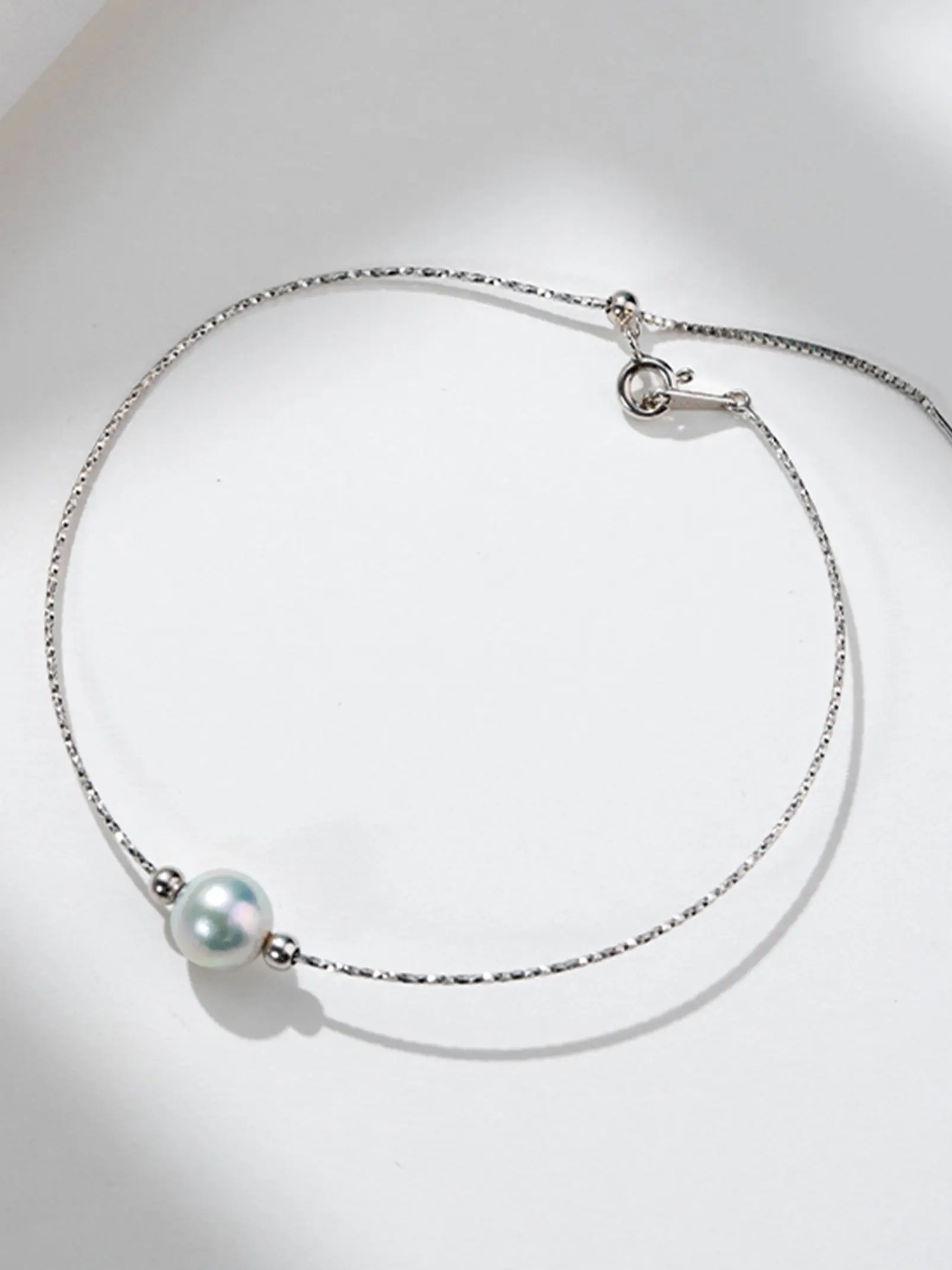 Sea Pearl Bracelet 7-8mm, Near Round Slight Imperfections, S925 Silver Color, Elegant Jewelry Accessory, Model Sy13426, Exquisite Bracelet