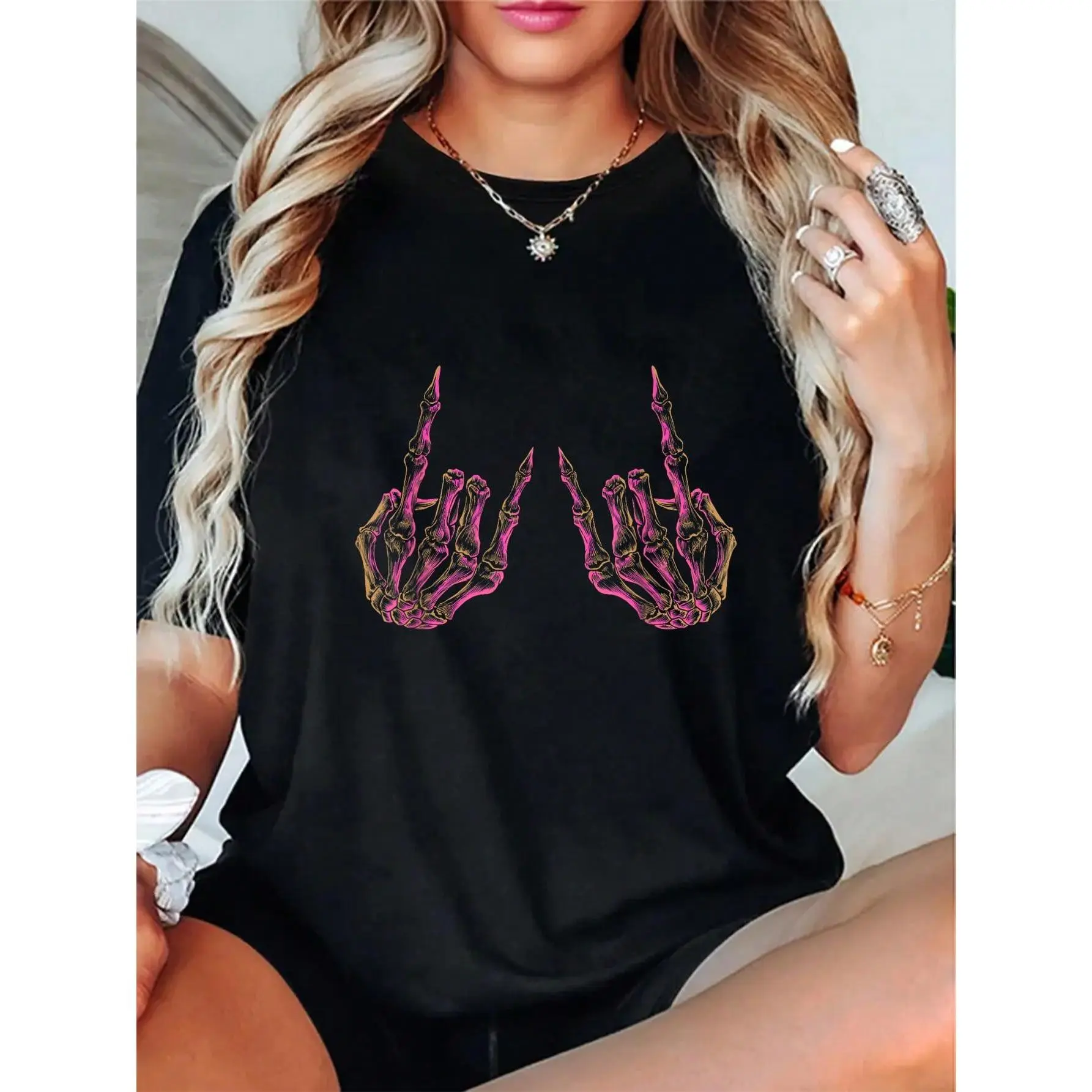 Rock On Band Tees For Women Rock And Roll T Shirts For Men T-Shirt Round Neck Short Sleeve T-Shirt Women's Men's Graphic Tee