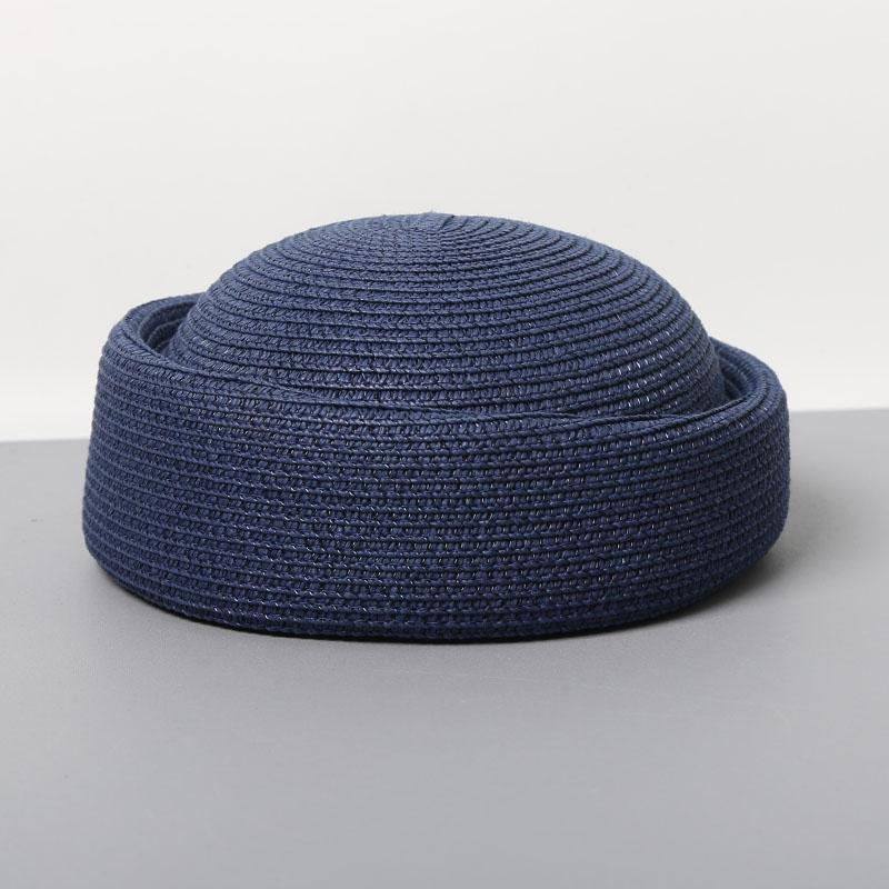 Straw Pillbox Hat Summer Beret Sun Hats Japanese Retro Weeding Fedora Hostess Fashion Millinery Fascinator Designer Painter Hat