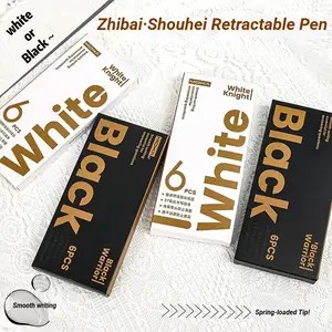 6-Pack Smooth Gel Pens, Durable Plastic Body, Ideal for School & Office Supplies, Perfect for Writing & Signing, Convenient Box Packaging