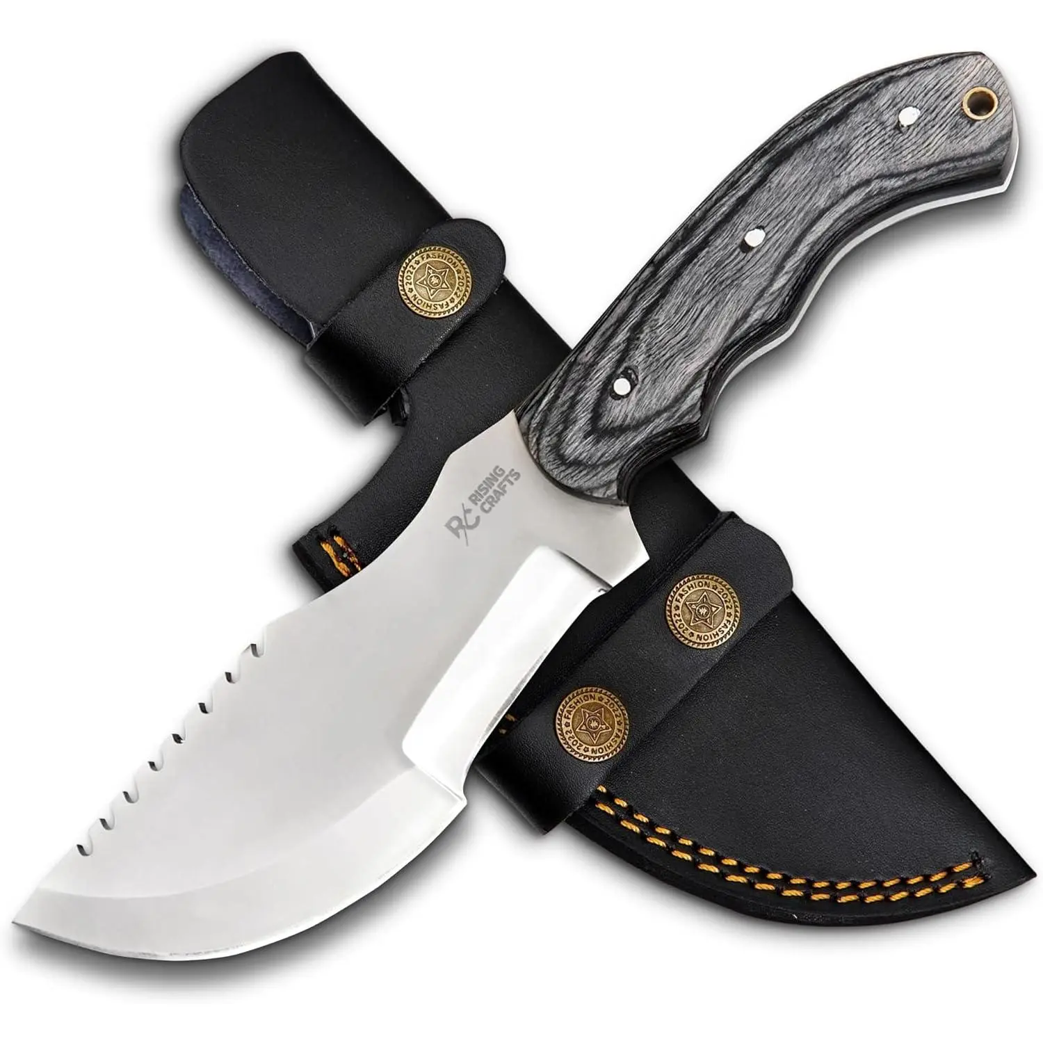 Handmade Non-Retractable D2 Steel Tracker Fixed Blade Knife with Sheath - Plastic-Accented Youth cm-Sized Outdoor Camping Tool for Bushcrafting, Sports & Hiking Survival, Centimeters