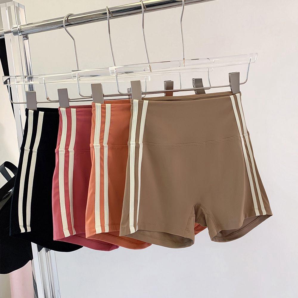 Contrast Striped Side Cycling Shorts Active Wear Women Skinny Biker Shorts 2026 Summer Fitness Casual Black Shorts