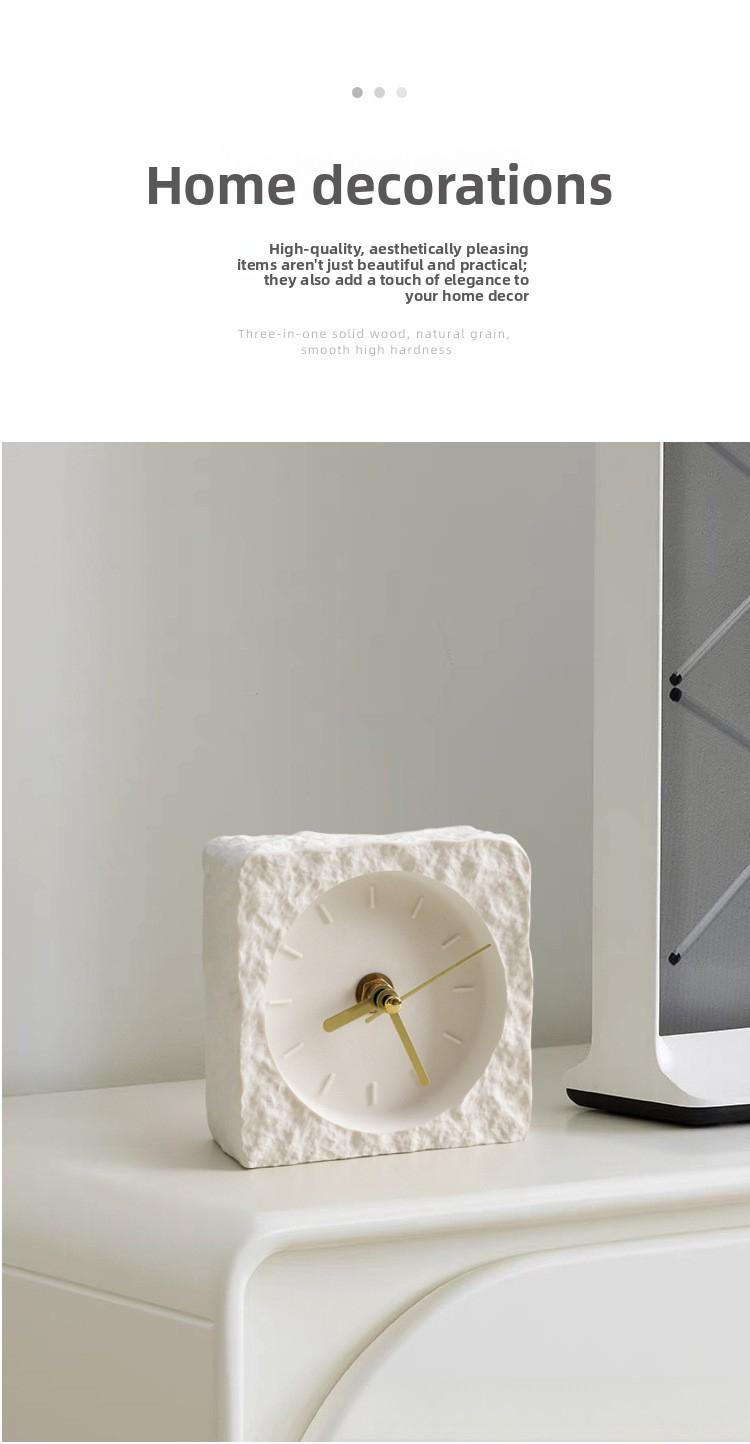 Nordic desktop ornament home decoration modern minimalist creative silent clock living room quartz clock