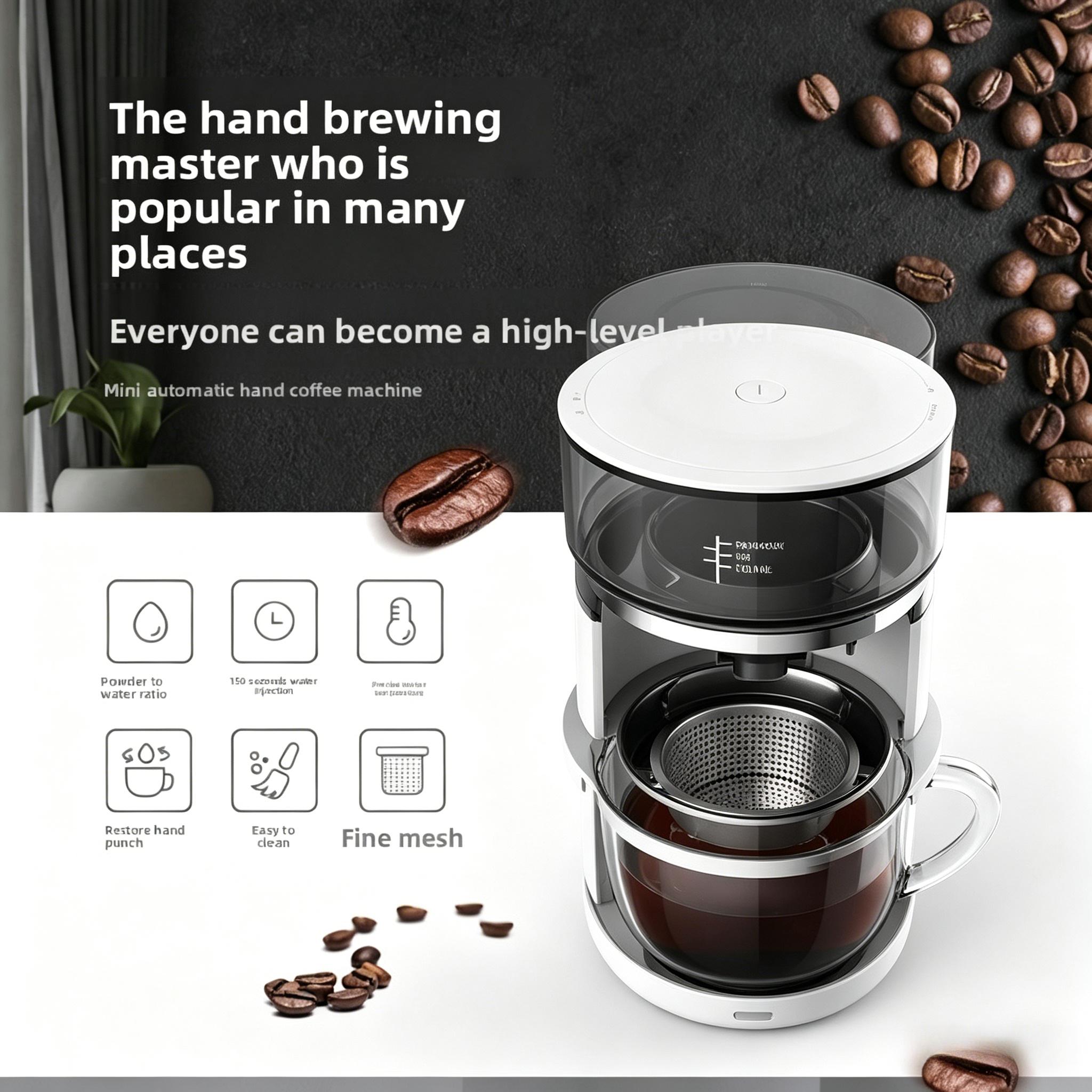 Mini American-style coffee maker for outdoor travel and camping, manual drip coffee machine