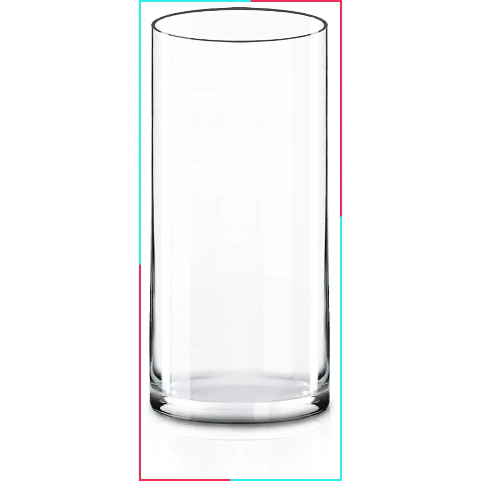 Clear Glass Cylinder Vase 9" H x 4" D Flower Vase Centerpiece Hurricane Floating Candle Holder