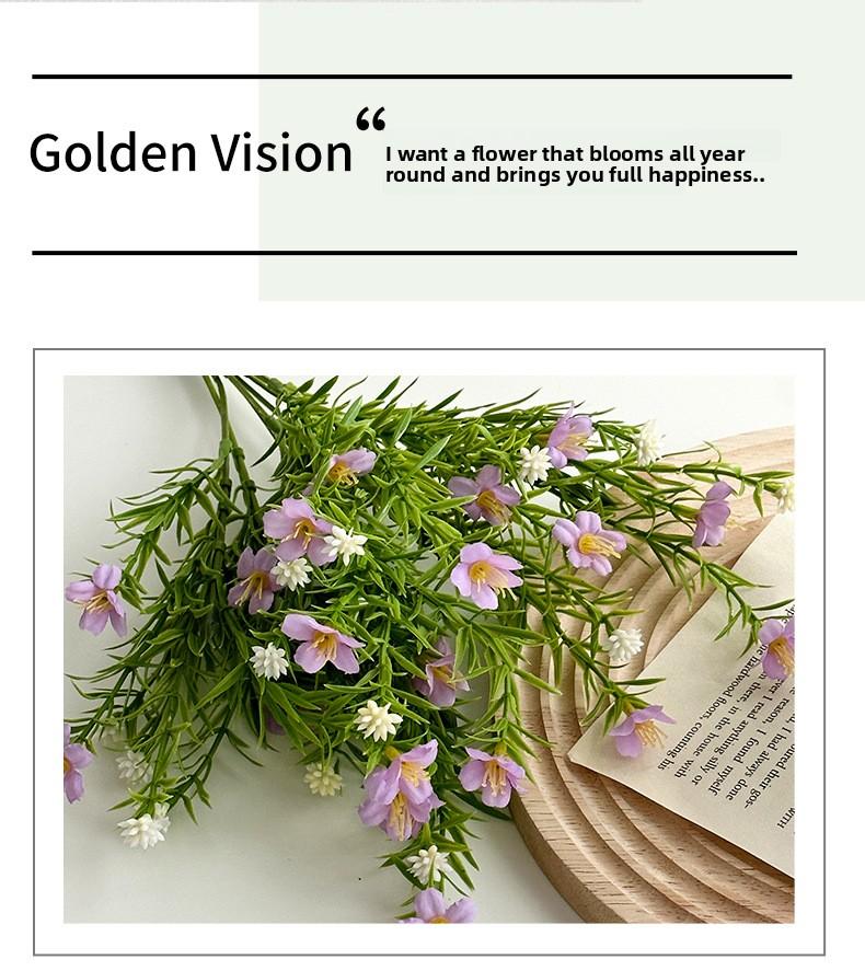 7-branch artificial baby's breath flowers for wedding hall floral arrangements, small bunches of artificial plants for home decoration