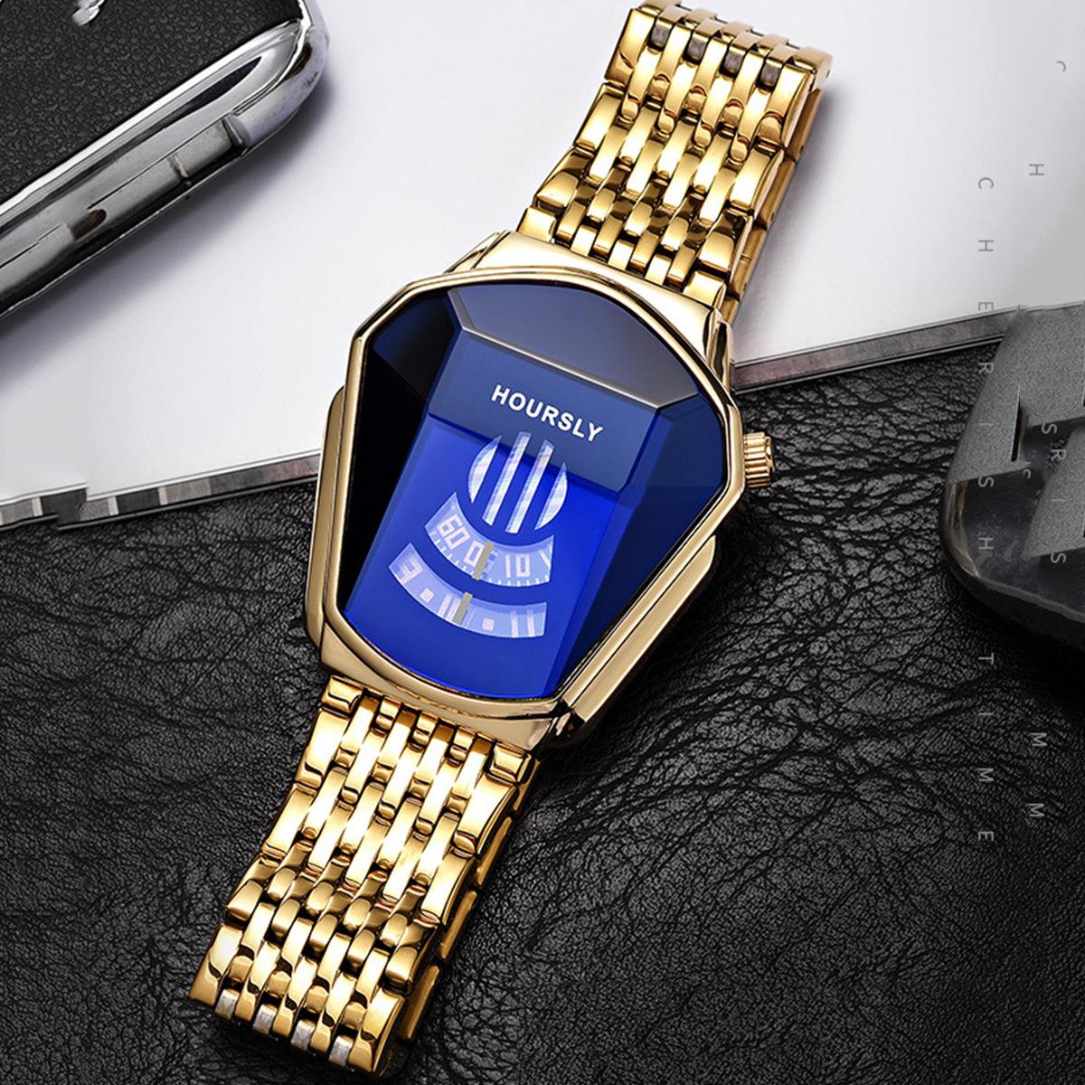 Men's Business Quartz Watch & BeadedBracelet Set, Fashion Watch Set for Party, DailyDecor, Trendy All-match Watch Set for BirthdayGifts without Box