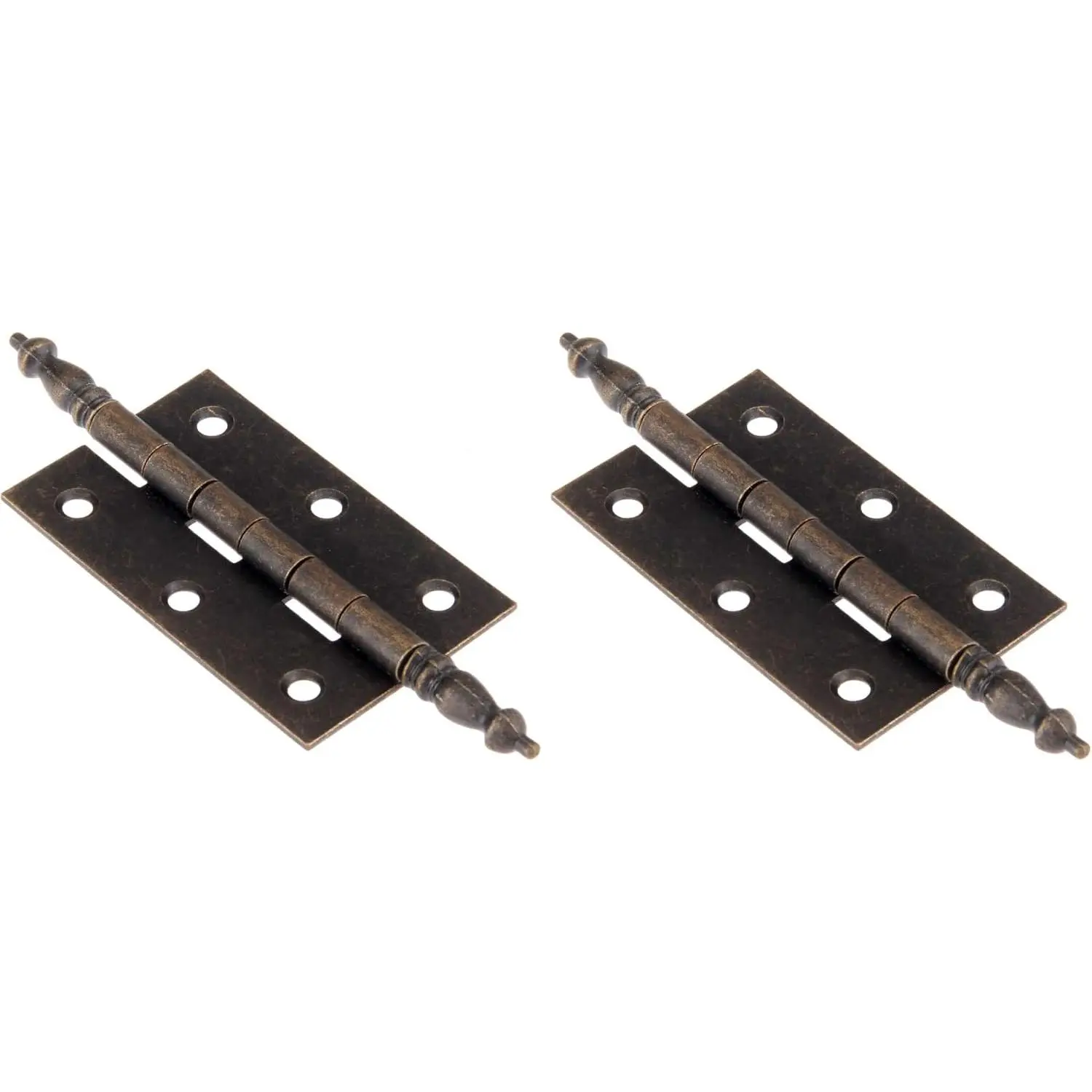 Large Bronze Hinge Vintage Brass Folding Butt Hinges with Screws for Doors Windows Furniture Cabinet Cupboard Wardrobe Wooden Boxes Case Chest Big